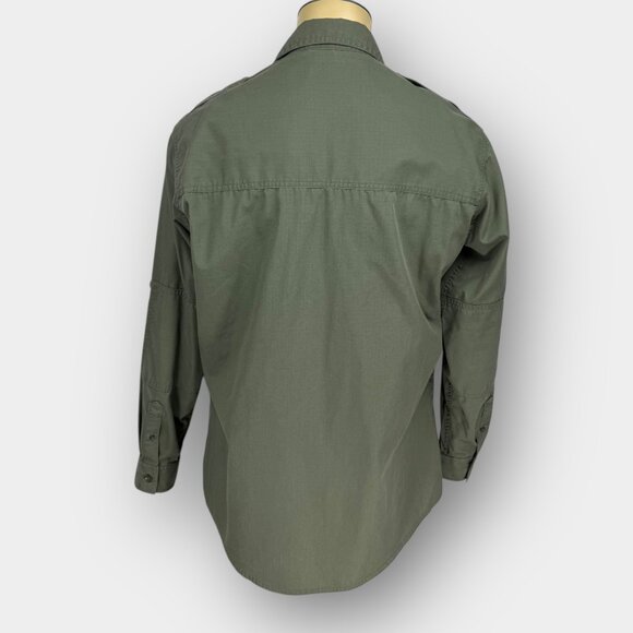 Propper‎ Mens Large Tactical Ripstop Shirt Hidden YKK Zipper Mock Button Olive - Picture 3 of 11